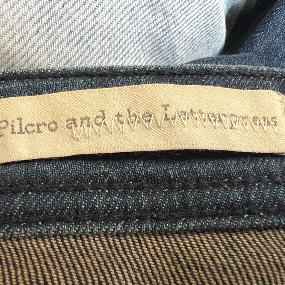 Anthropologie Pilcro Slim Straight Dark Wash Denim Sz 27 - Picture 5 of 7